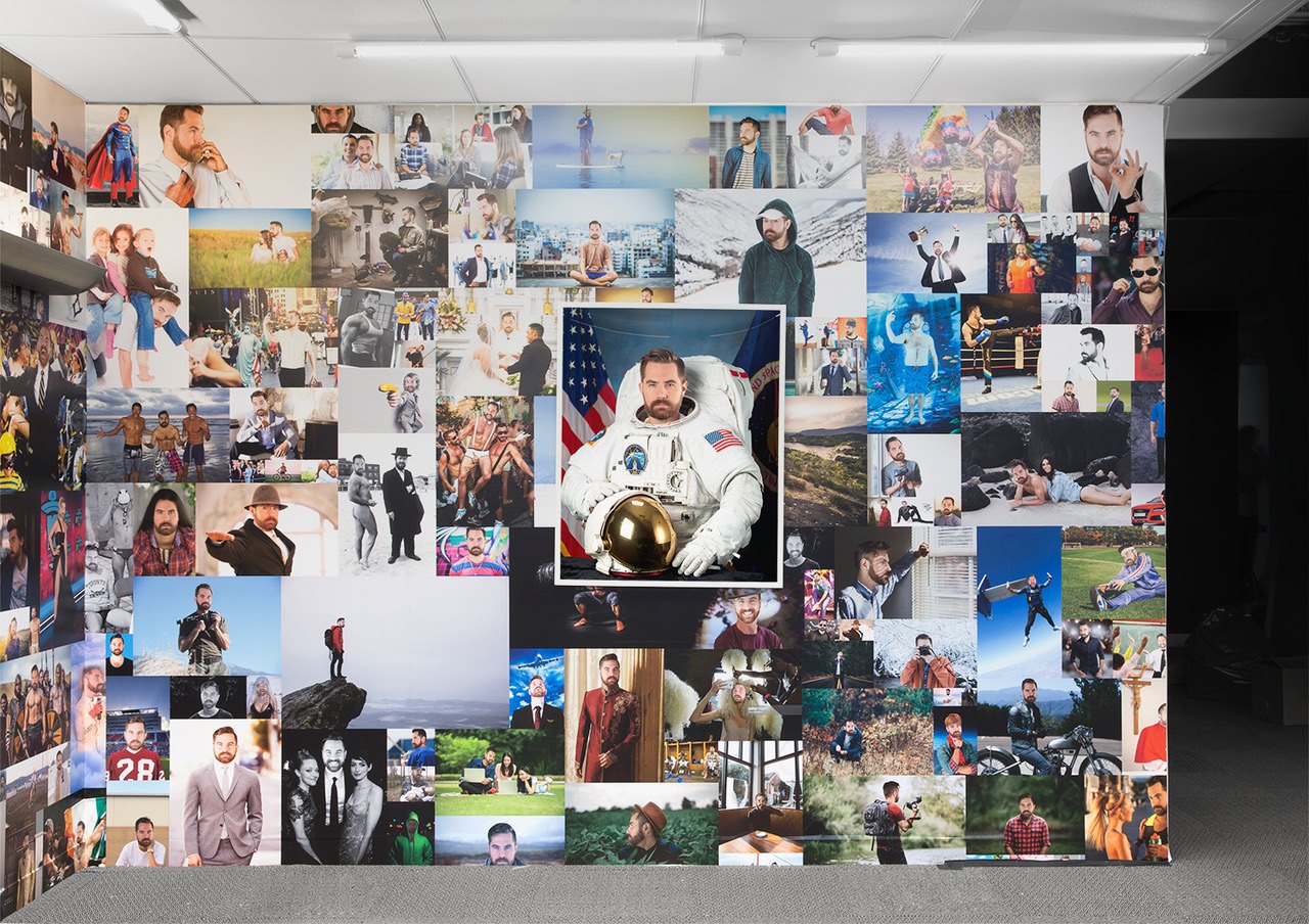 Installation view, 365 Profile Pics (solo), SPRING/BREAK Art Show with Denny Gallery, New York, February 28 – March 6, 2017