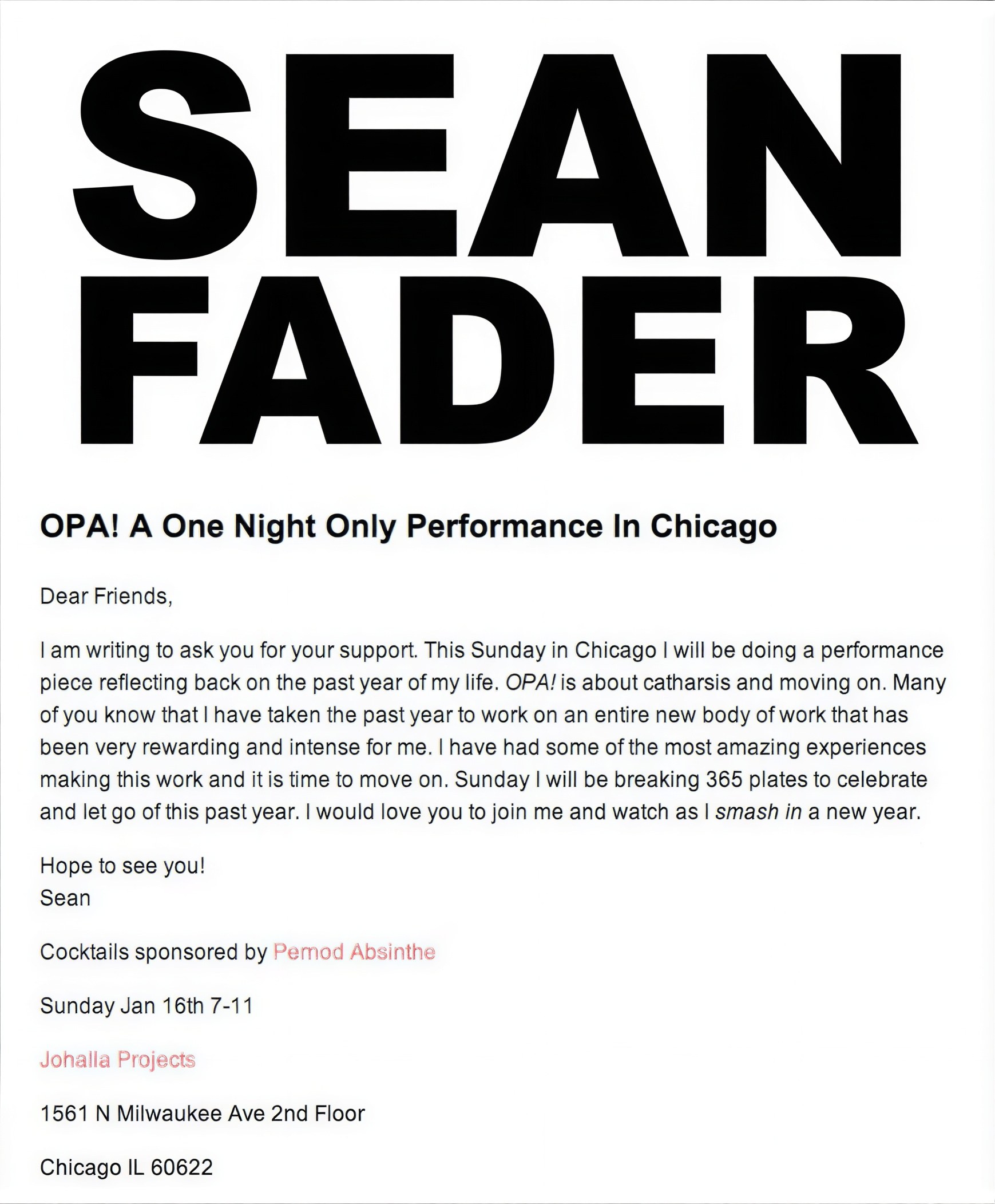 Invitation, January 2011