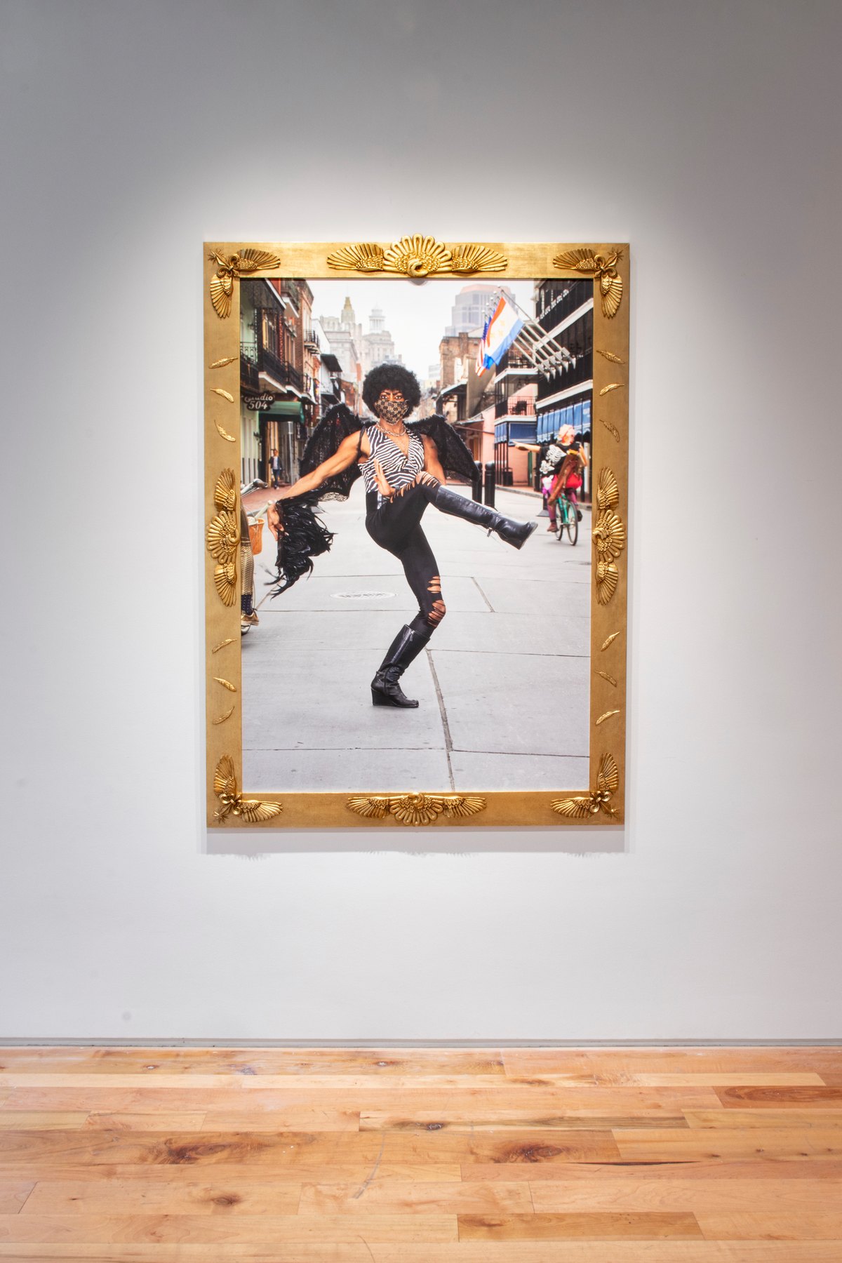 Best Lives portraits installed at Denny Dimin Gallery
