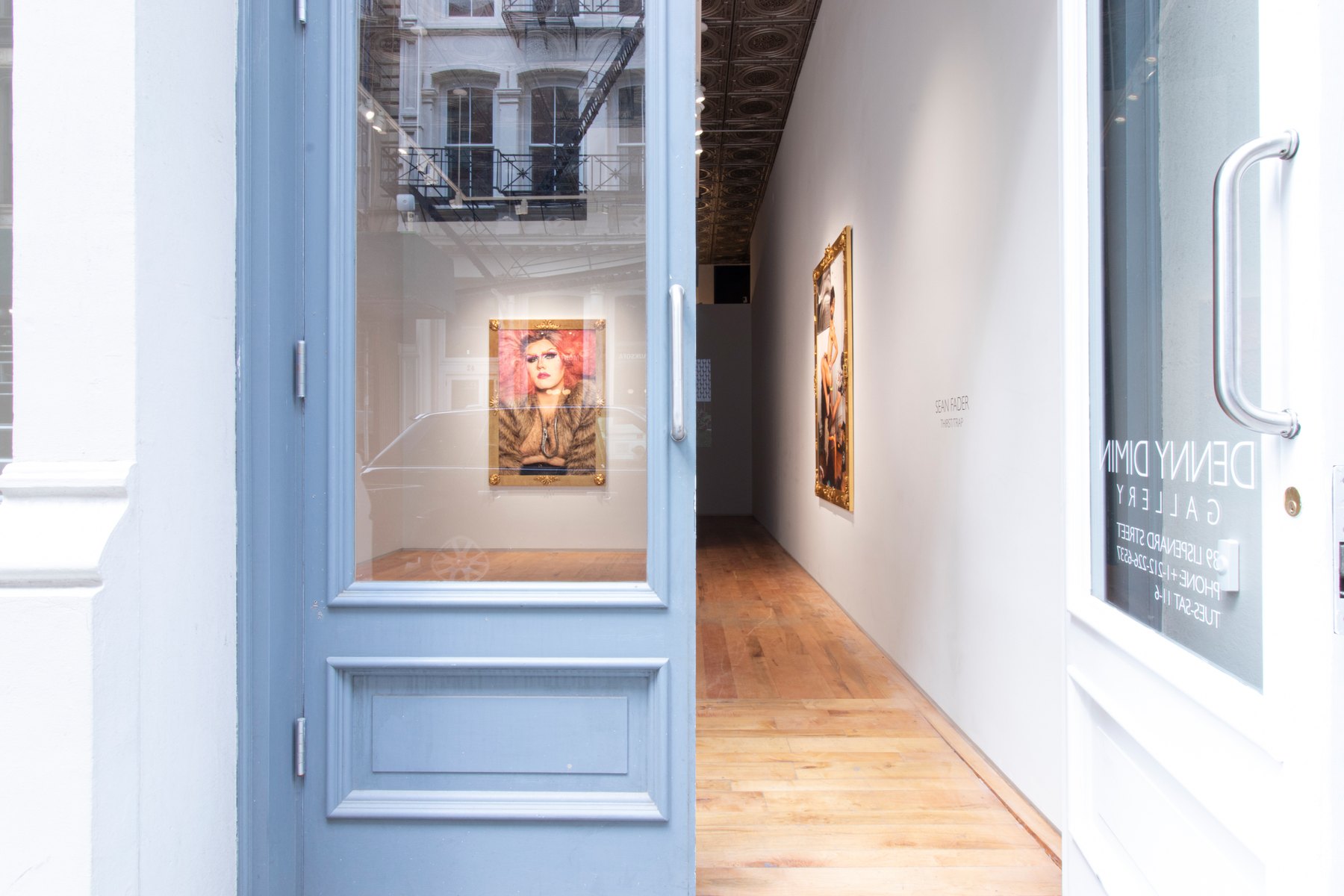 Best Lives portraits installed at Denny Dimin Gallery