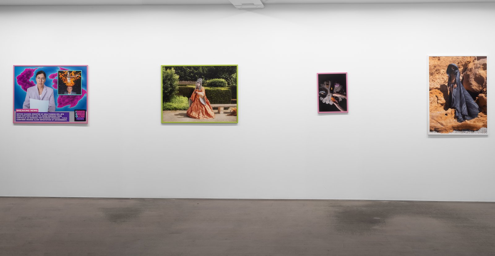 Installation view, With Wit We Rise: The Fabulous Rebellion of the F.A.G., Brigitte Mulholland, Paris, 2025